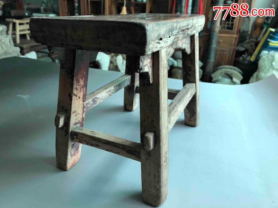 牙板小板凳民俗老家具古玩收藏包邮品相尺寸如图.可以当底座卖个稀罕!