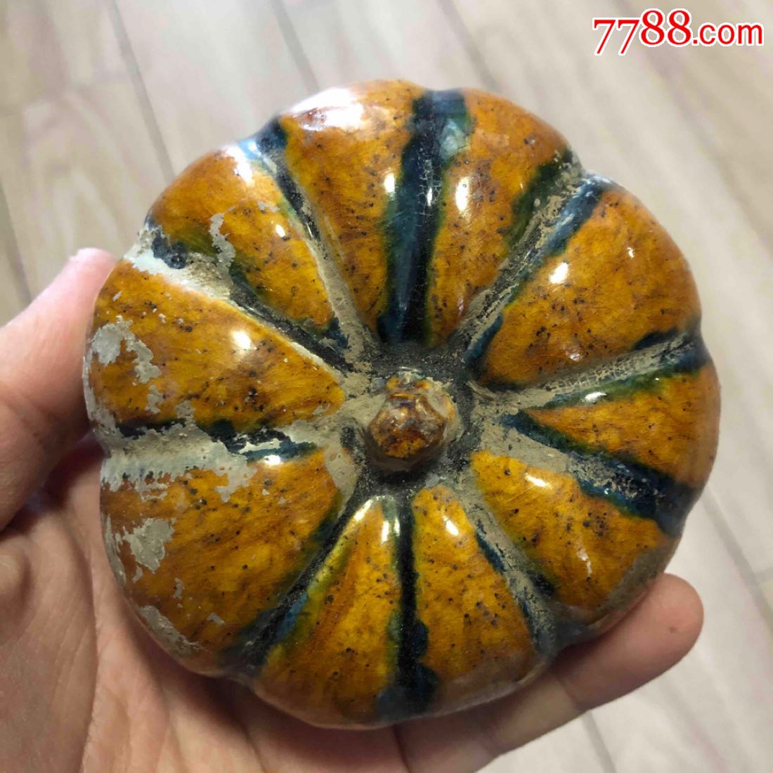 瓷南瓜摆件古玩杂项古董收藏老物件瓷器杂项古董