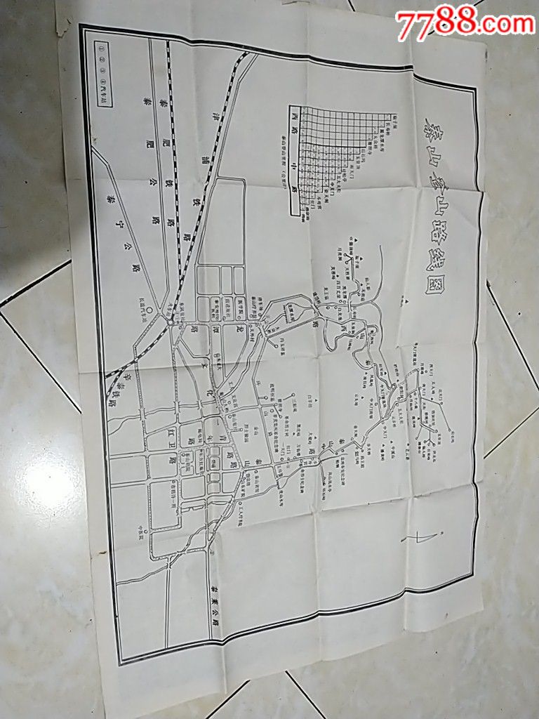 80年代泰山登山路線圖