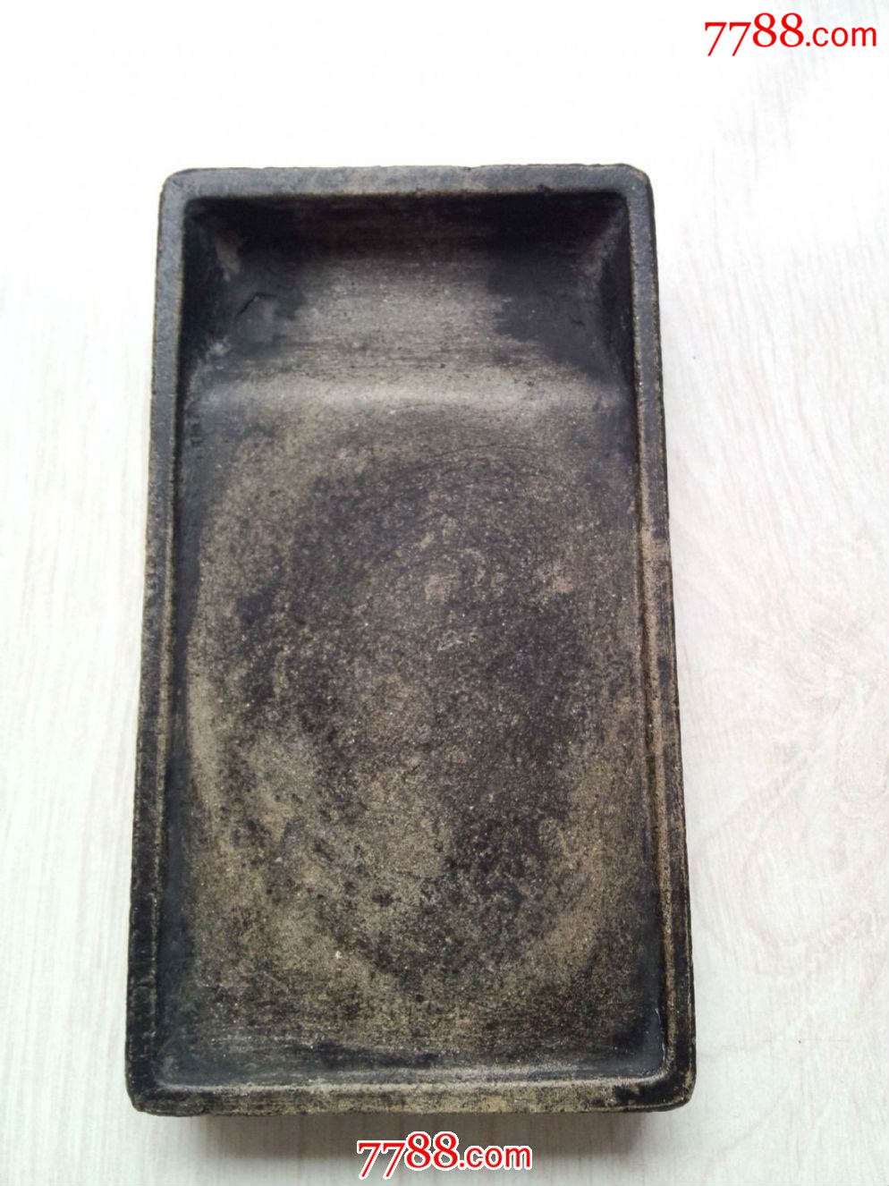 清代全品鳝鱼黄淌池老澄泥砚