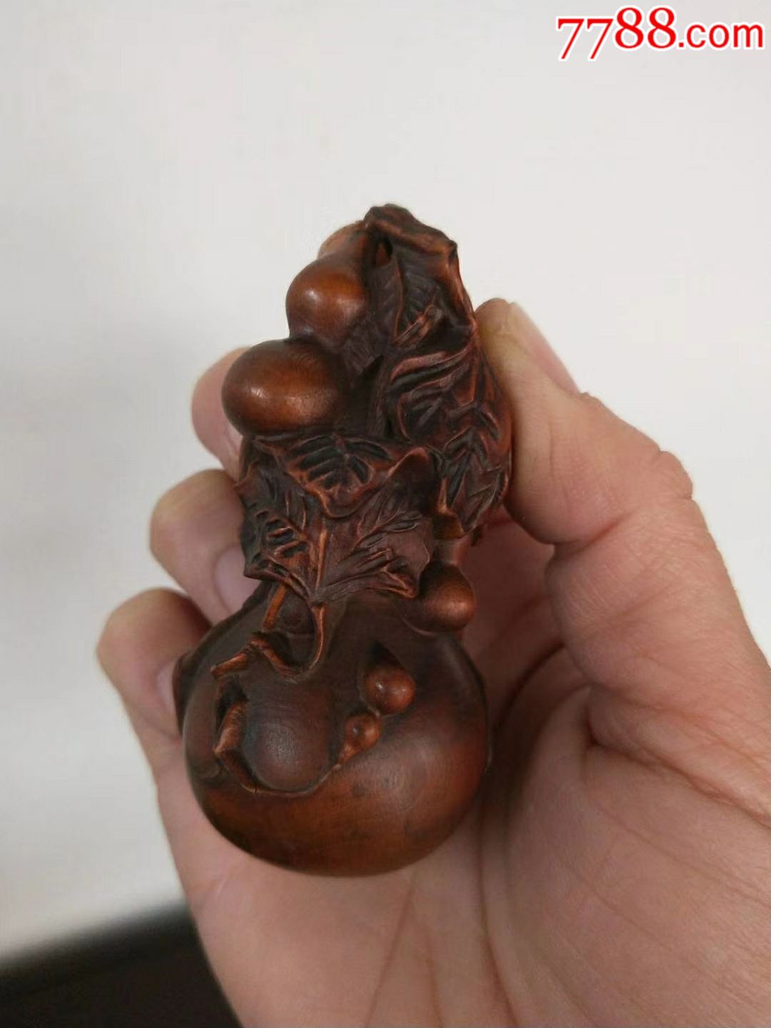 黄杨木葫芦手把件,寓意多子多孙多福!