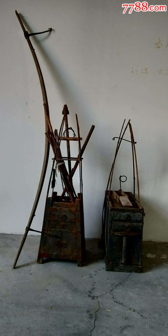 民俗物件老修伞挑子带工具一套