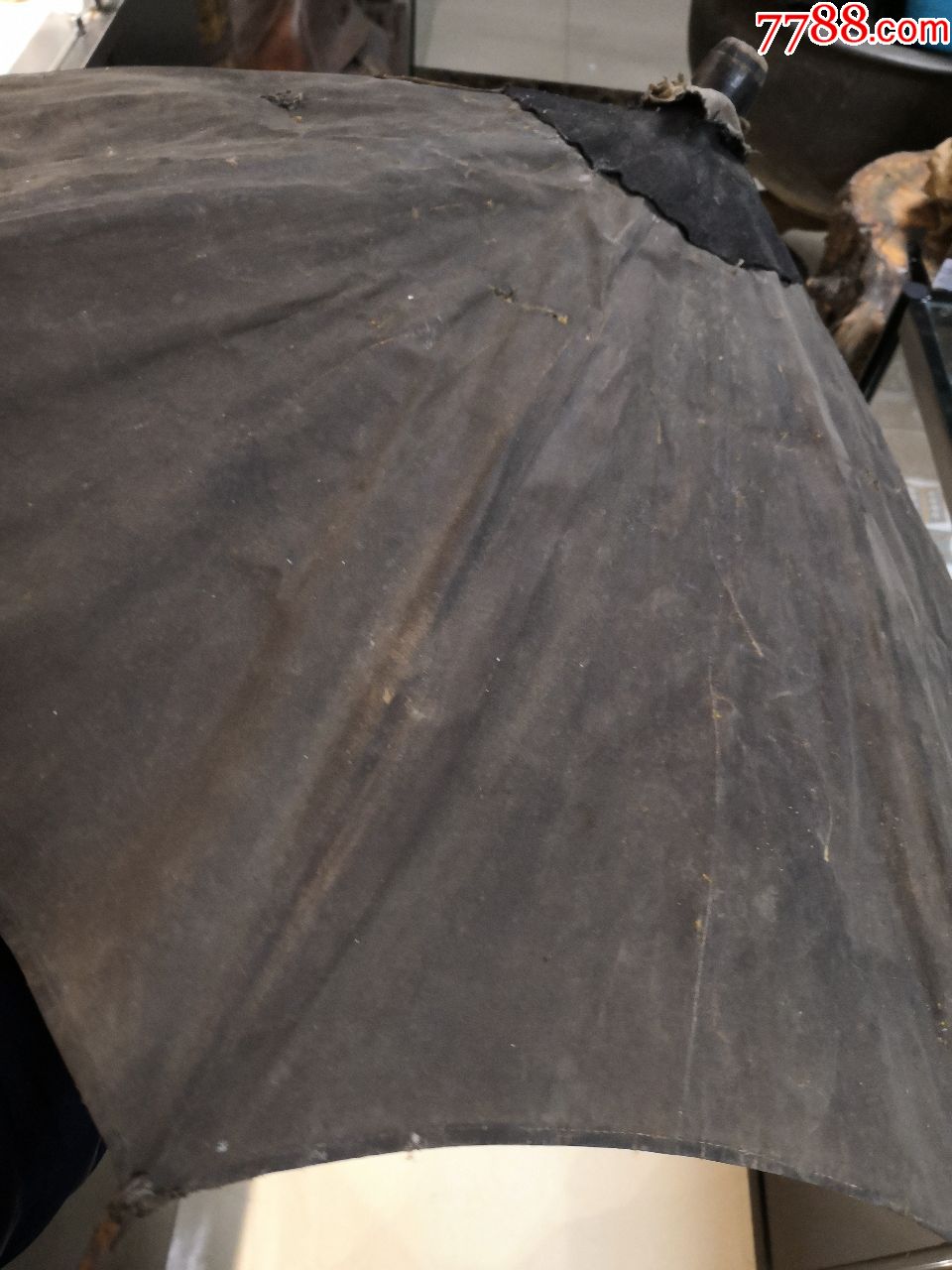 民俗老物件收藏民国时期油布雨伞包老保真