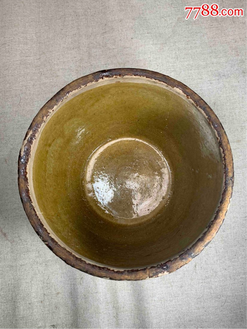 古董古玩收藏近代杂项黄釉紫砂罐小缸小罐陶器水缸陶罐罐子