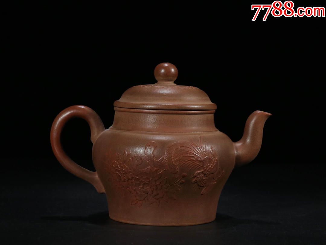 万宝老紫砂壶,壶身泥绘塑造