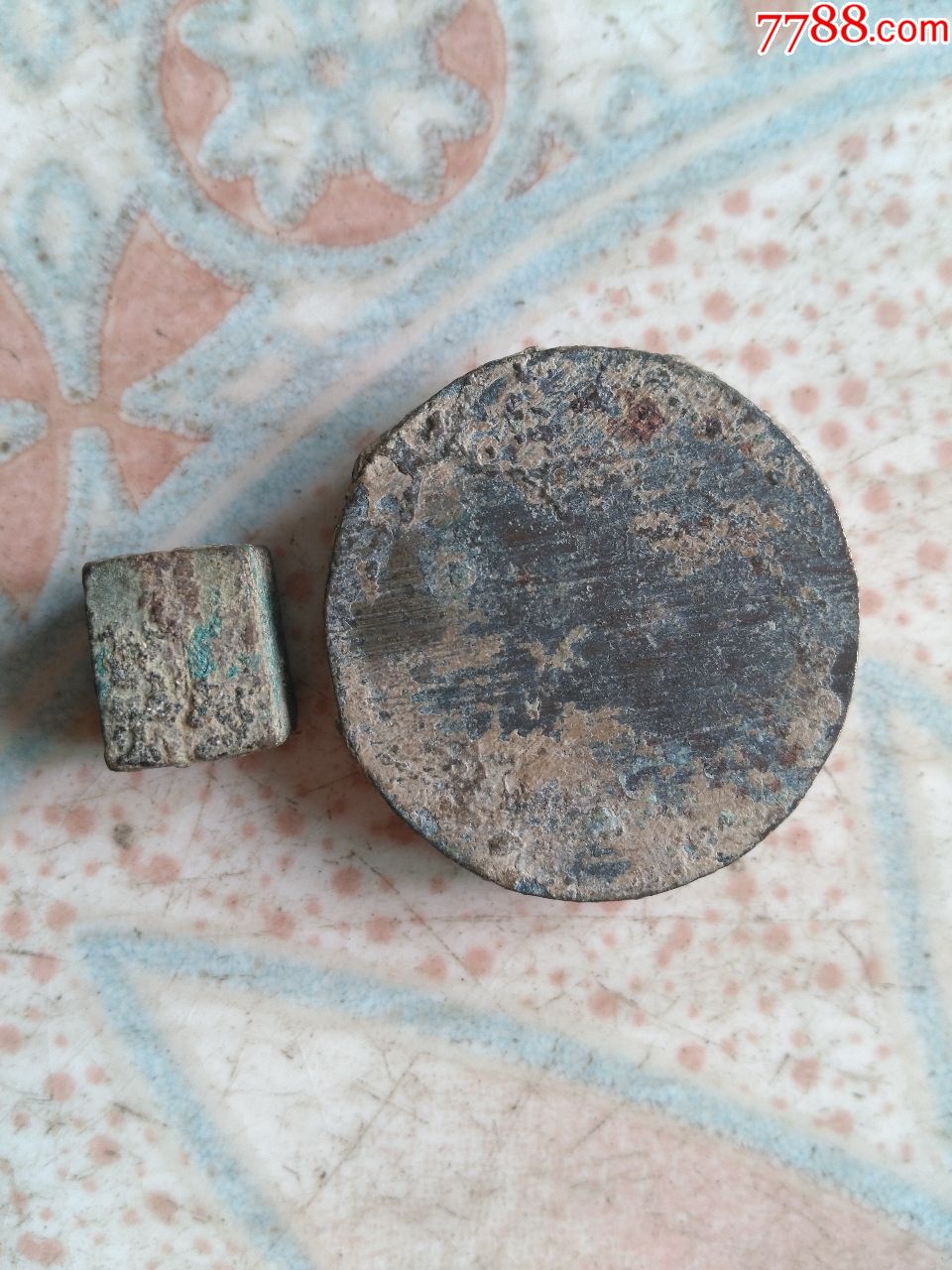 清代铜砝码两个