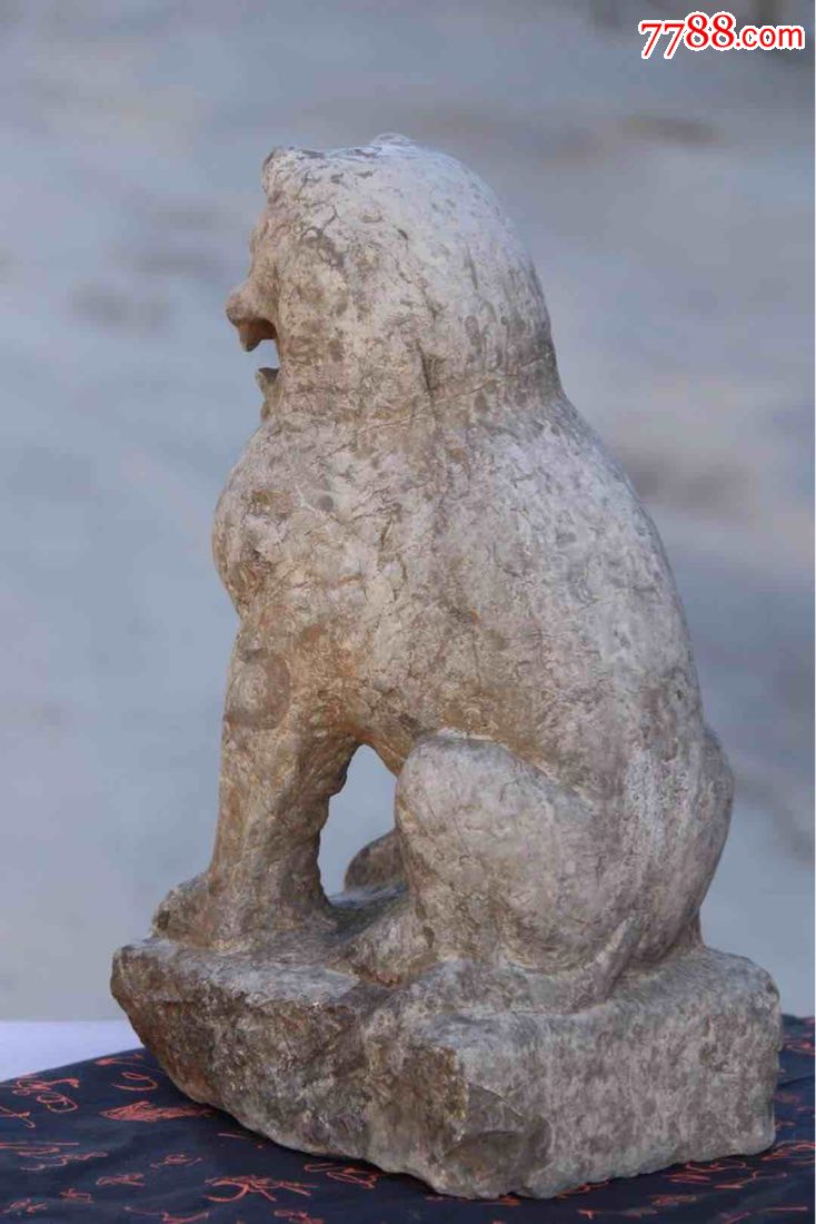 青石石兽,清中期,乡下手来老物件,保存完整.