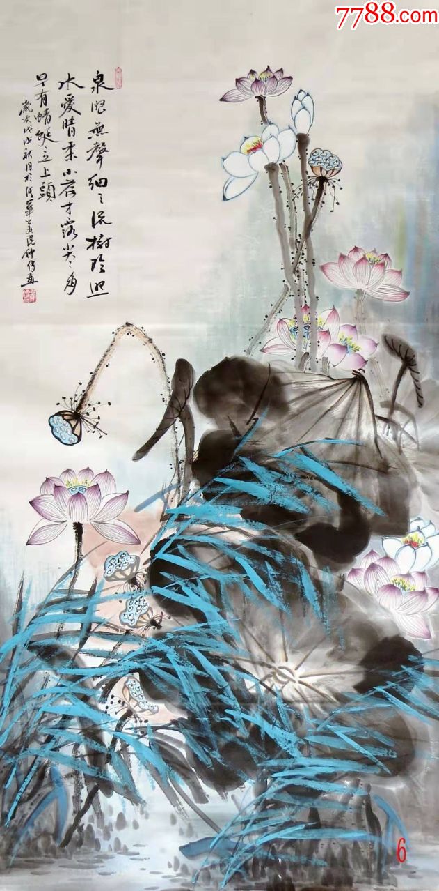 八平尺水墨写意花鸟中国美协会员韦仲传作品