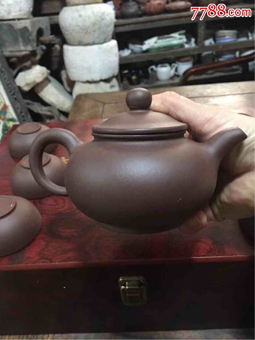 石雪大师刻:弘艺陶轩(潘洪洁制)8件套壶