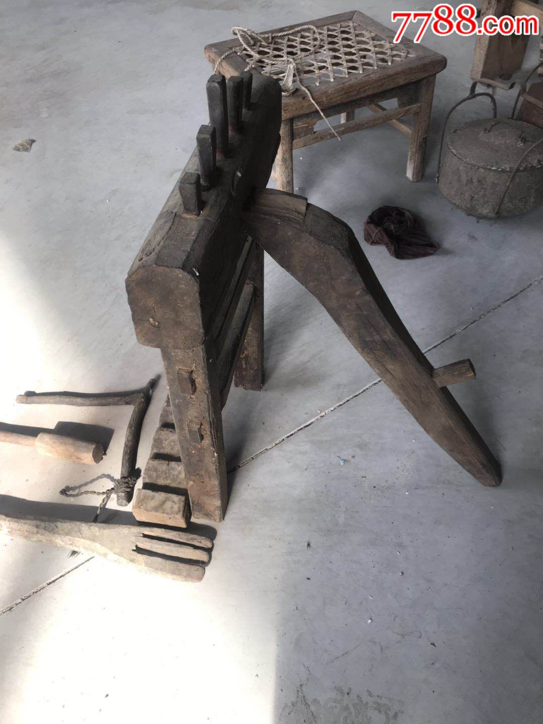 清代编草鞋工具五件套