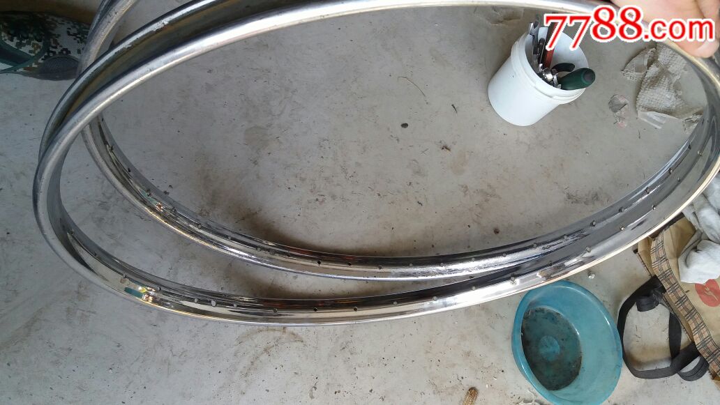 71精品圈电镀倍亮大金鹿自行车零件一套,质量好