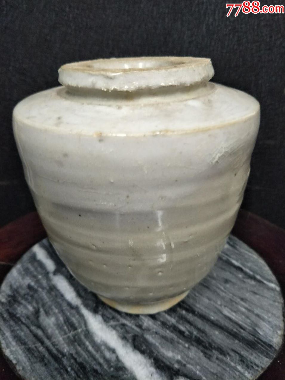 明代青釉茶叶罐!