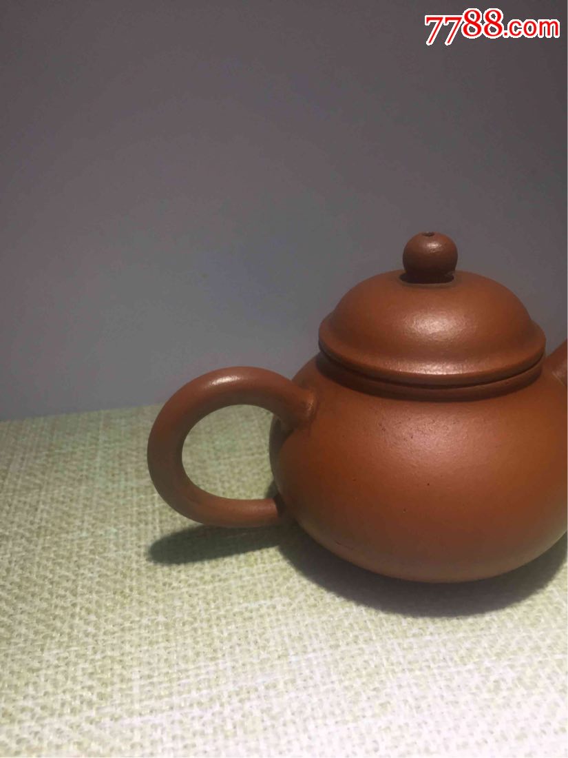 民国老安顺款水平壶民国朱泥水平壶-紫砂壶-7788文房四宝收藏