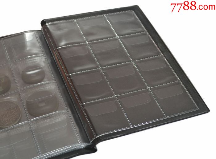 紫罗兰高级硬币收藏册纪念币定位册古币空册可放120枚钱币