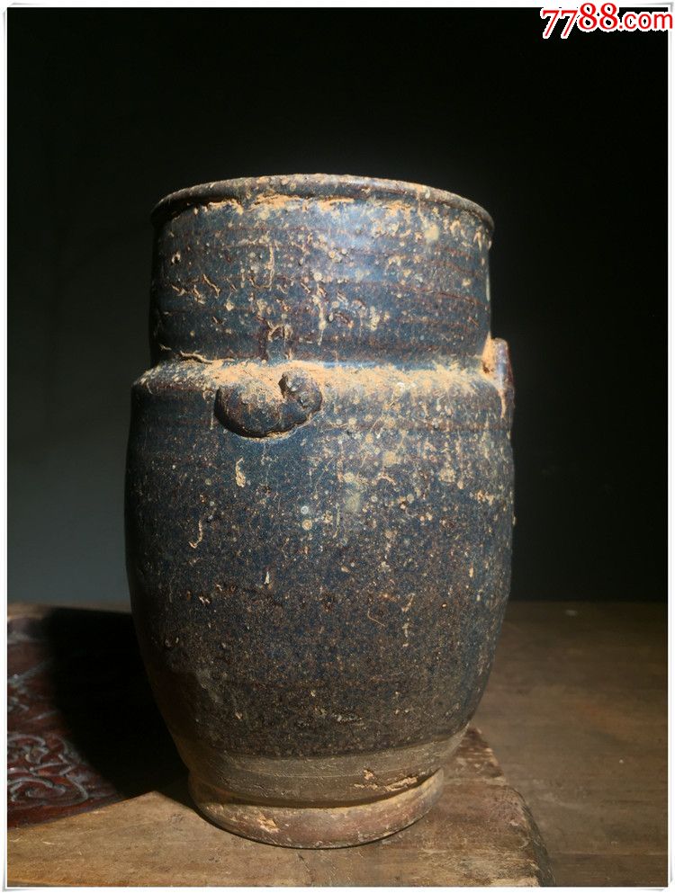 by-1568四系罐吉州窑老陶罐古玩古董民俗收藏尺寸:12x19