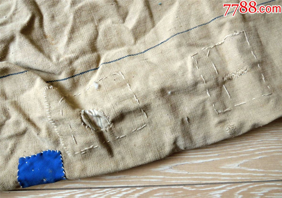 怀旧收藏1904-清末民国老字号裕德堂程记特大号棉麻布粮米袋150cm