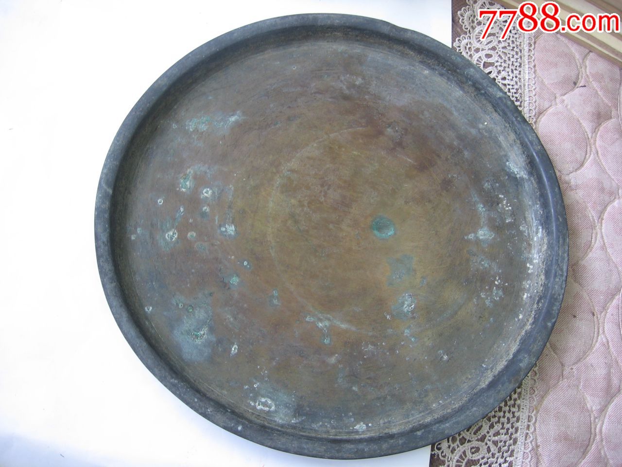 清末老铜盘
