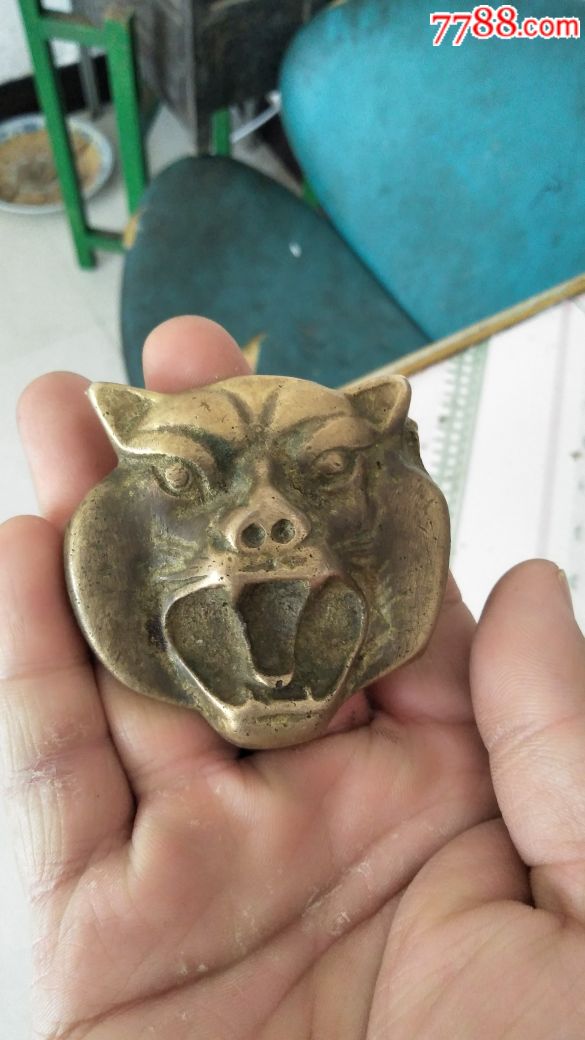 古代宫廷高手用的虎头腰带扣