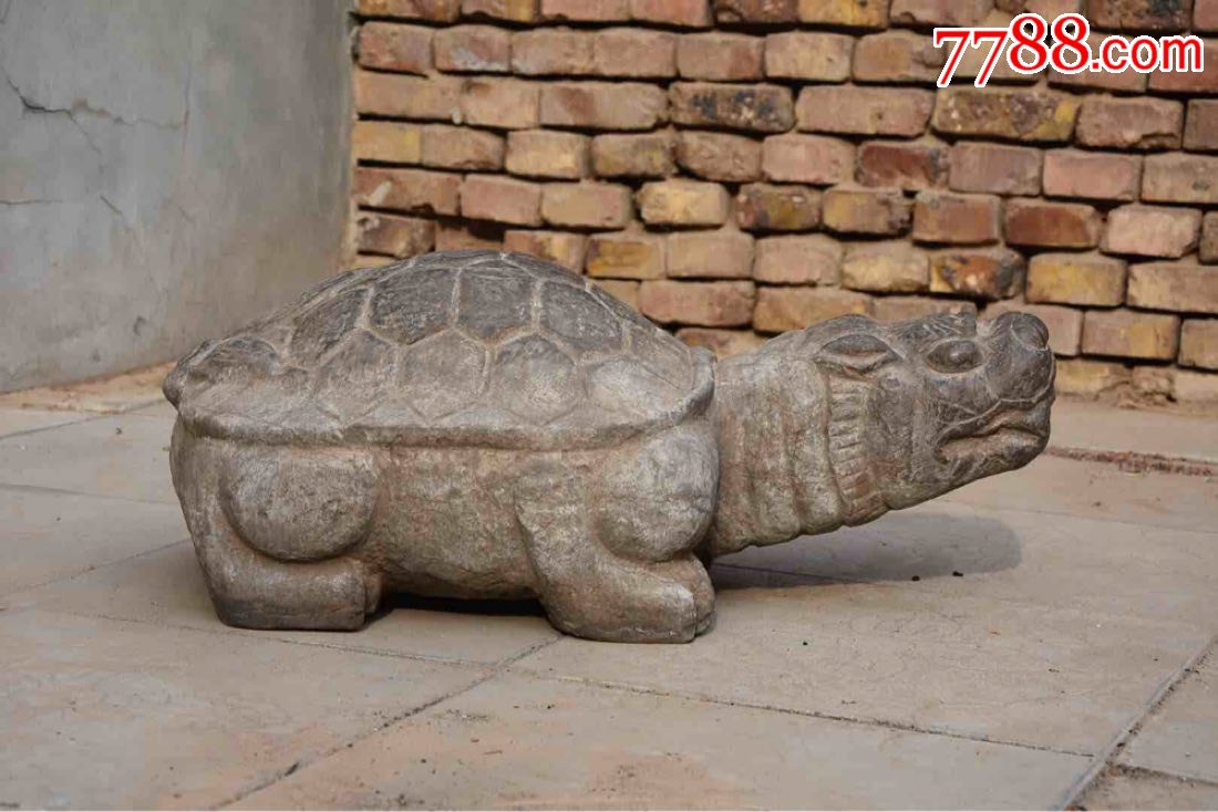 青石镇宅神龟长65厘米高26厘米宽33厘米石龟高昂着头