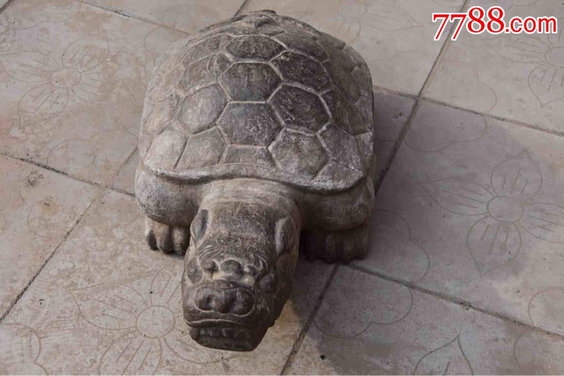 青石镇宅神龟长65厘米高26厘米宽33厘米石龟高昂着头