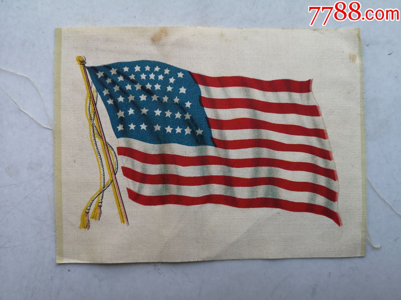 美国国旗真丝缎大号香烟画片