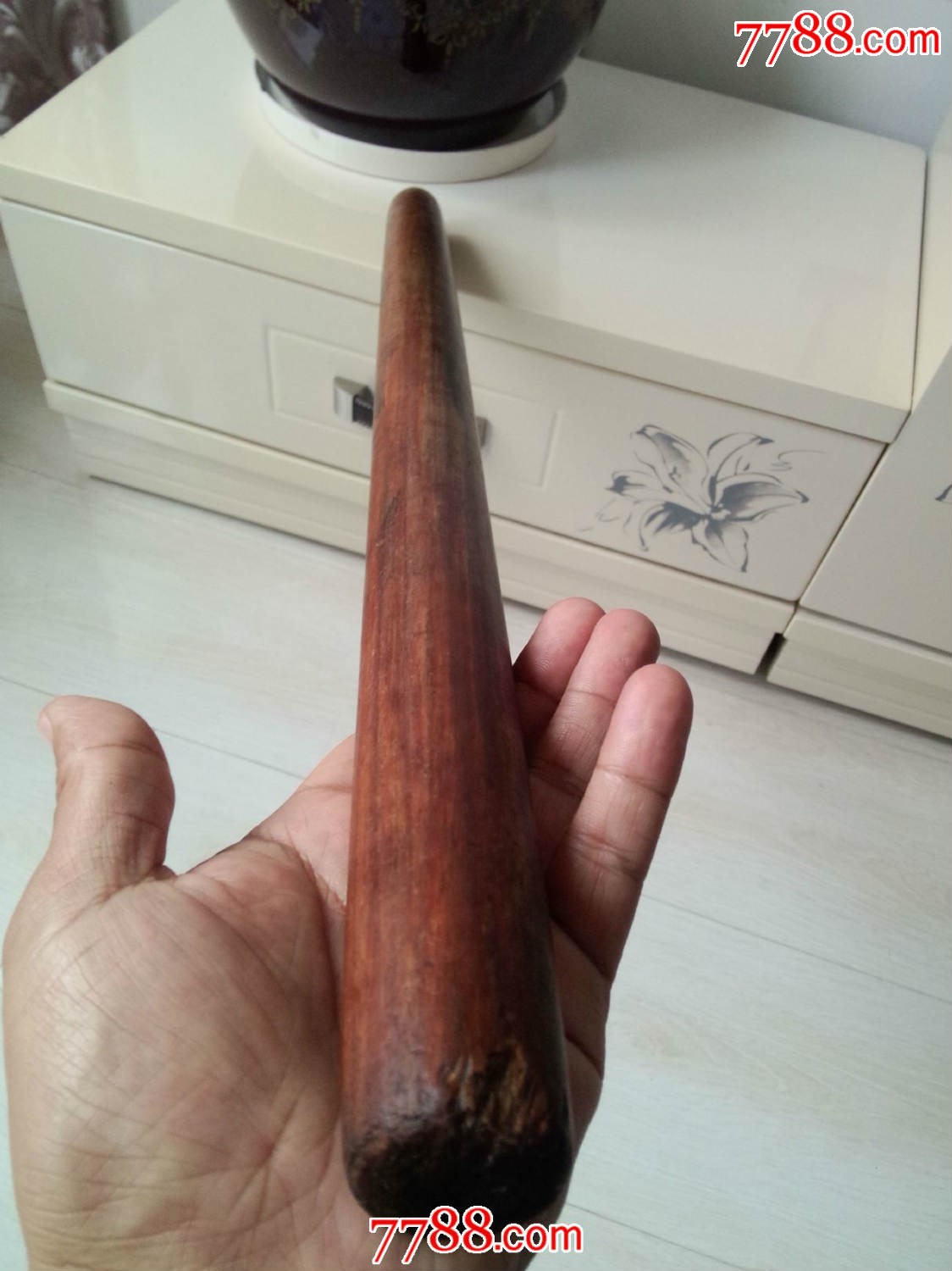 清代好品包浆红润老枣木擀面杖一根