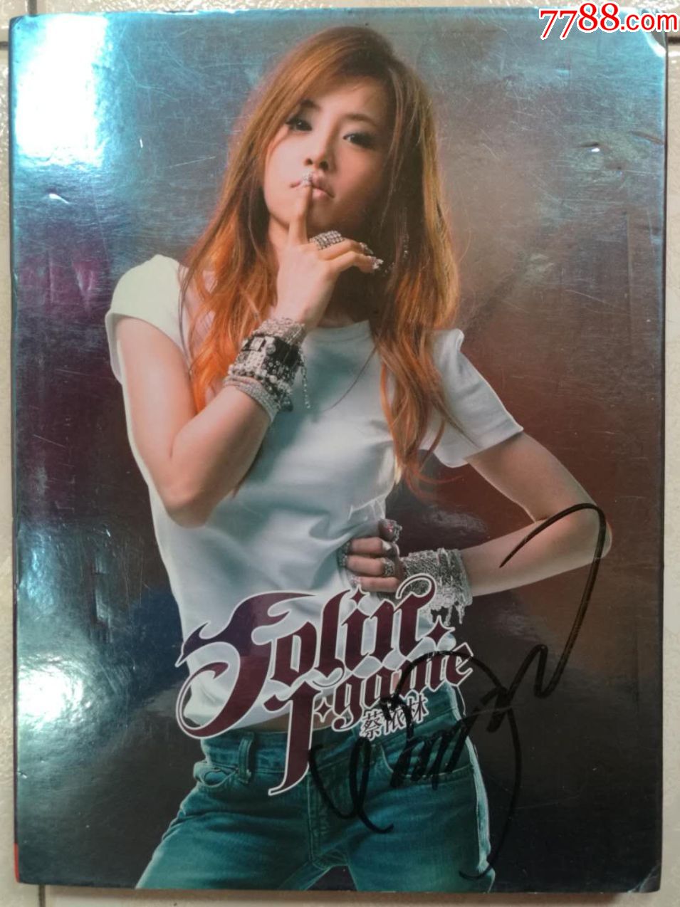 蔡依林野蛮游戏台版原版cd亲笔签名