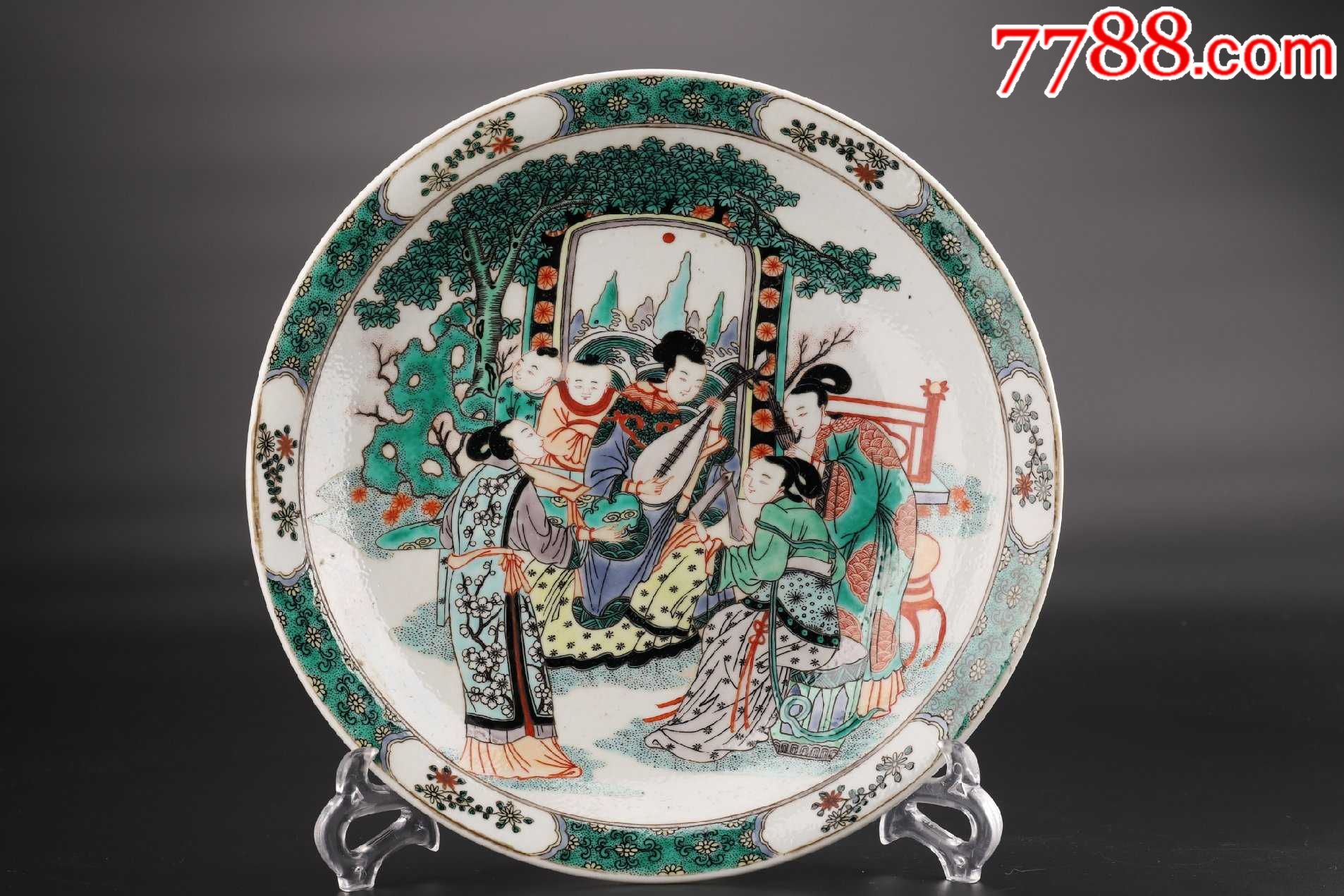 康熙五彩故事大盘