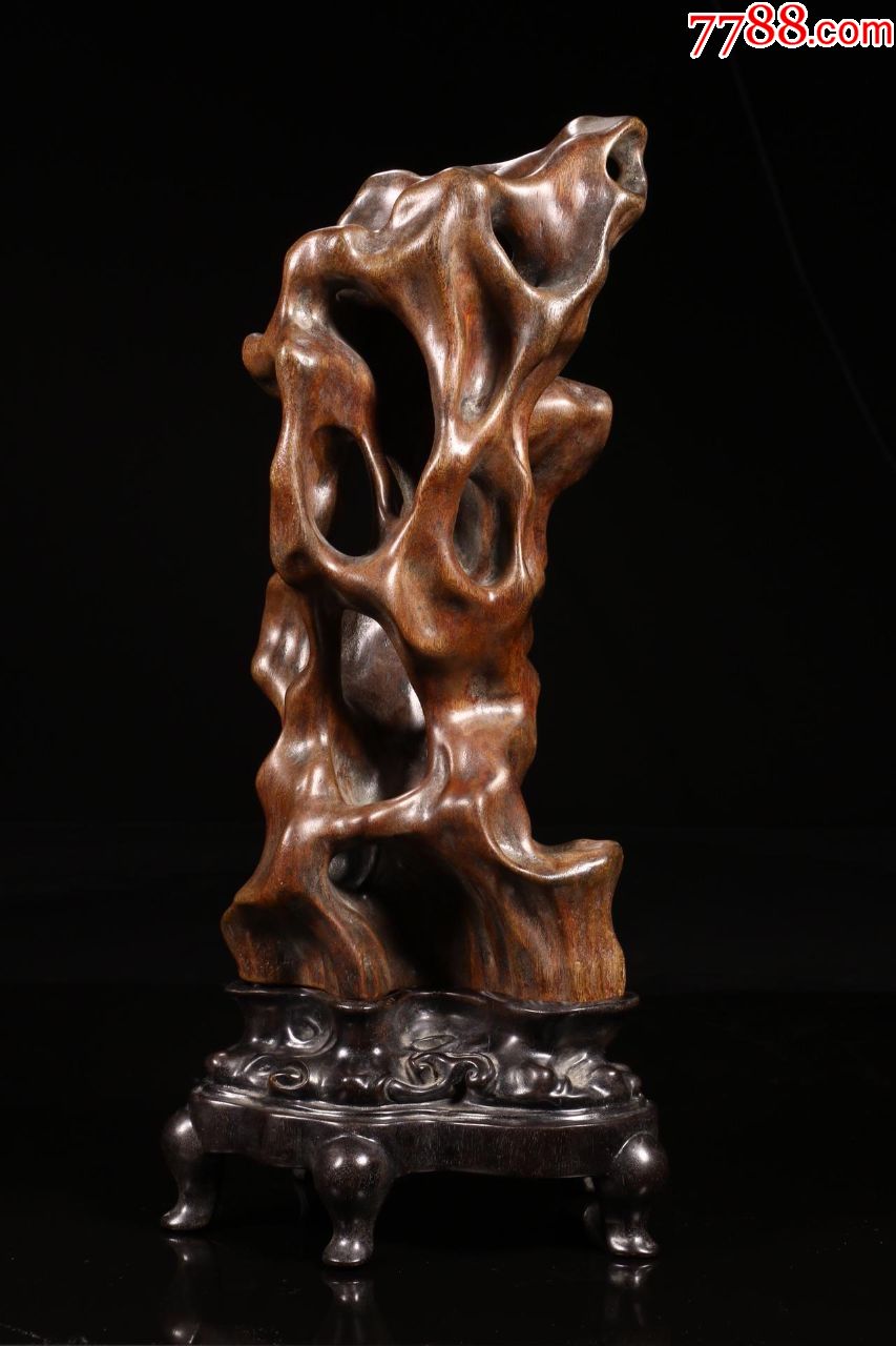 清代:老沉香山子摆件