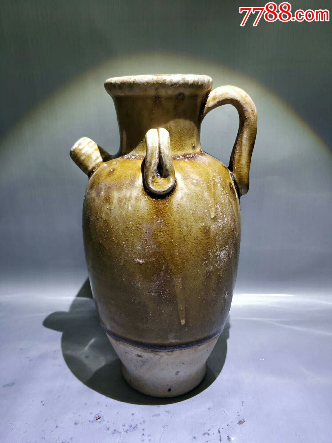 明代邢窑黄釉执壶