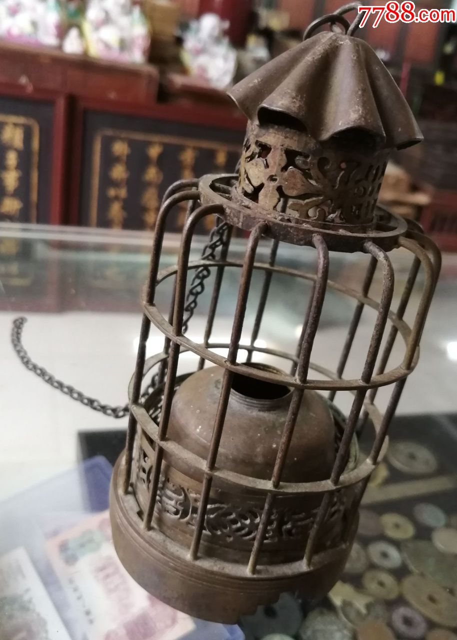 品相漂亮工艺好清代铜质灯笼一套_价格1360.