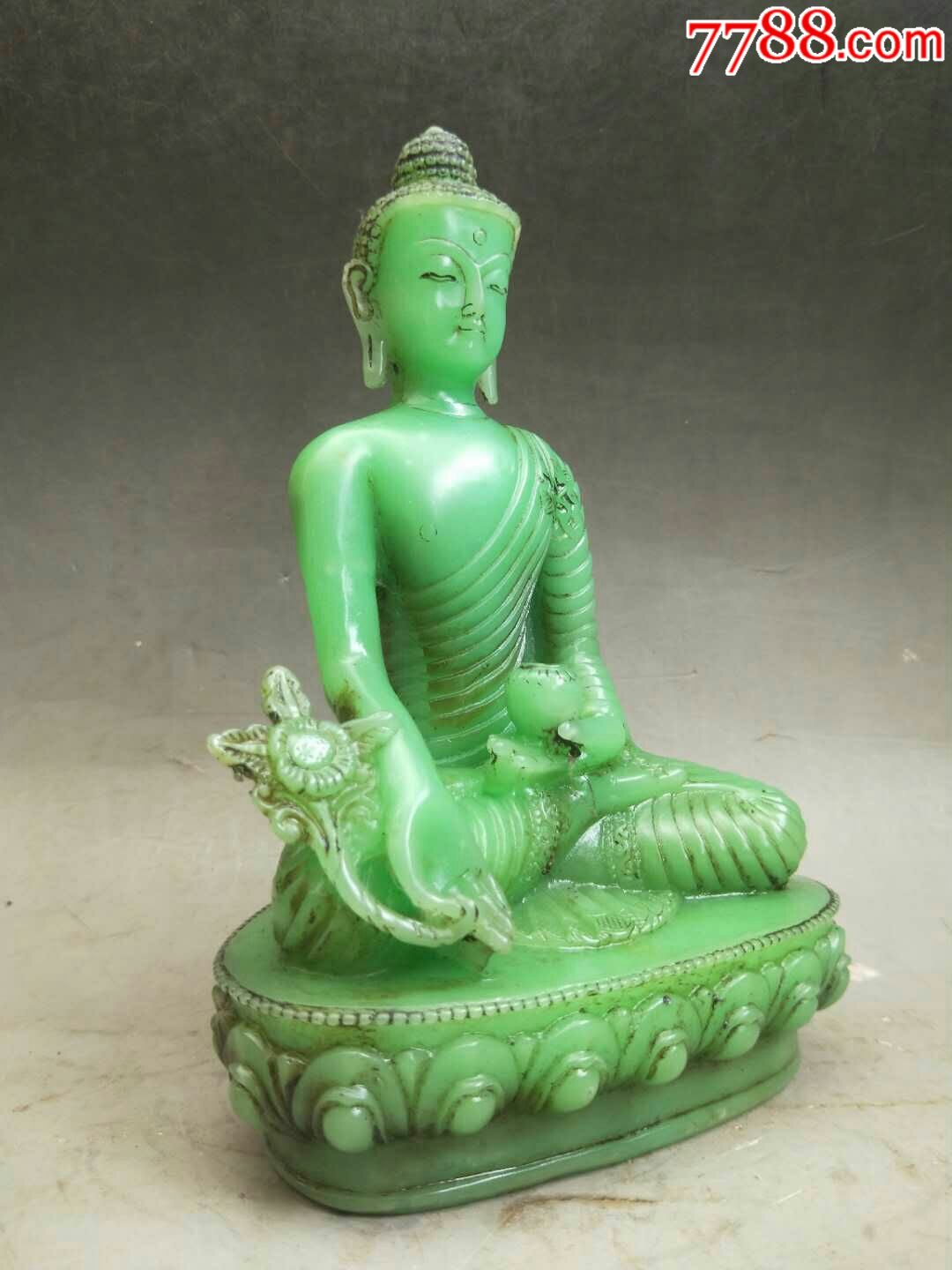 乾隆年制翡翠佛像,完整包老,品如图,老货!