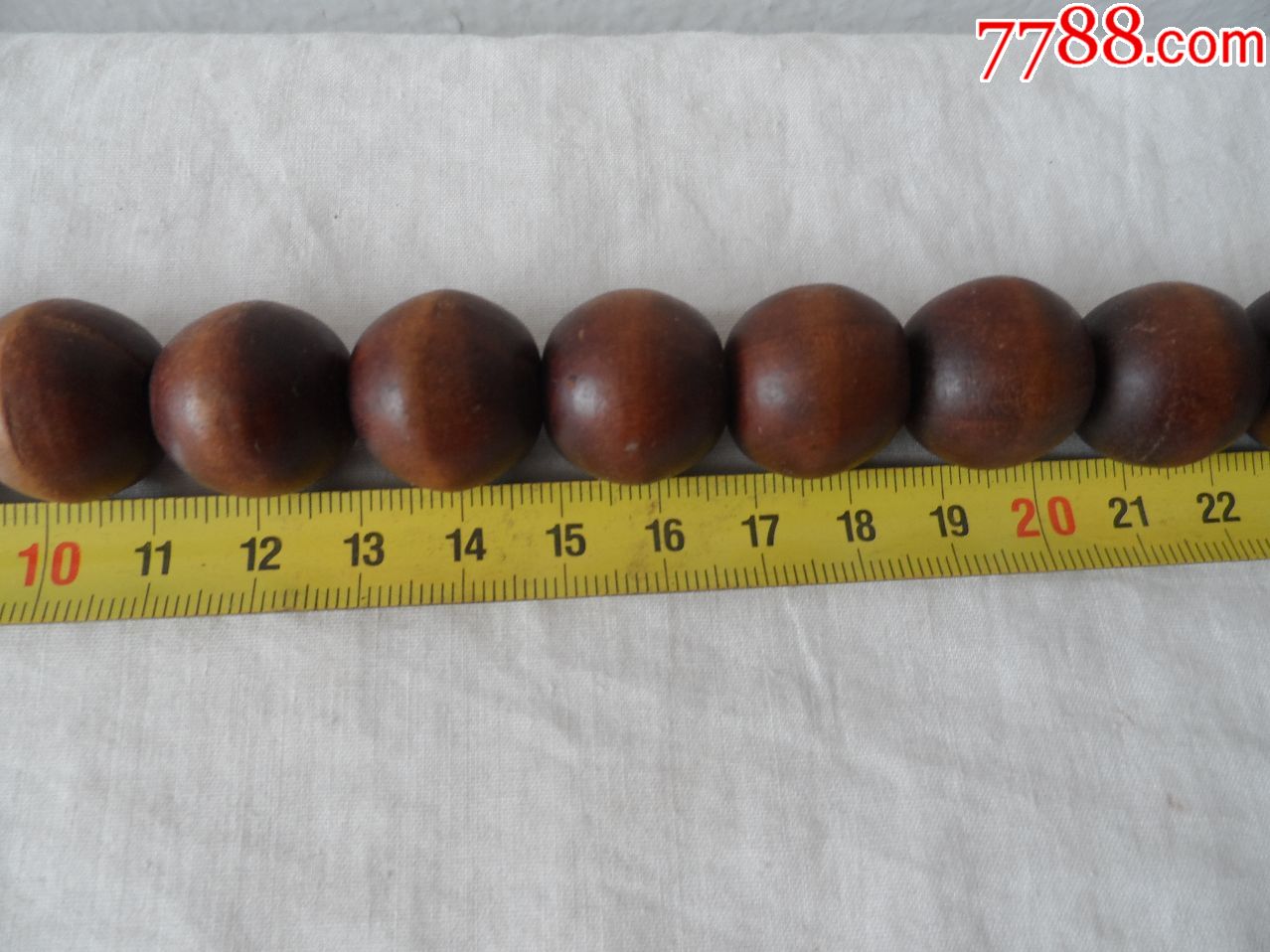 古代手工山梨木佛珠手串17颗珠子20190412