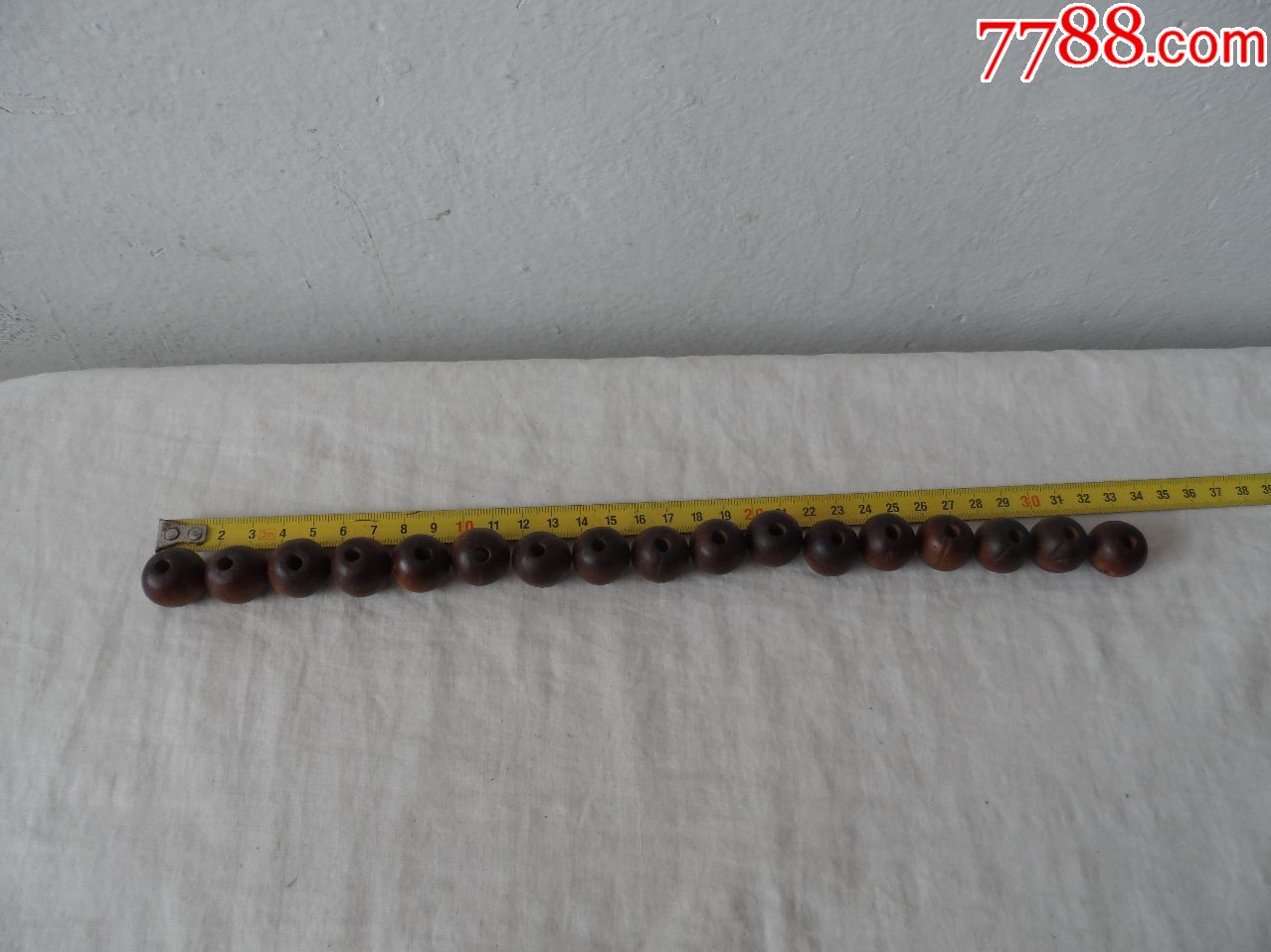 古代手工山梨木佛珠手串17颗珠子20190412