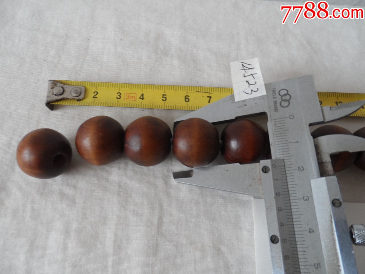 古代手工山梨木佛珠手串17颗珠子20190412