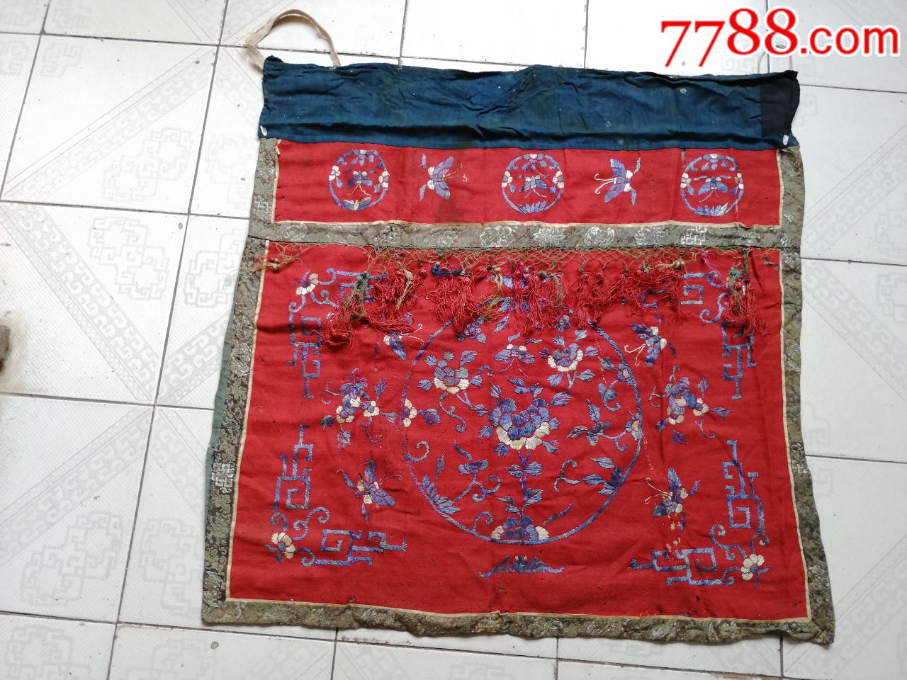 民国刺绣桌围(保老保真)