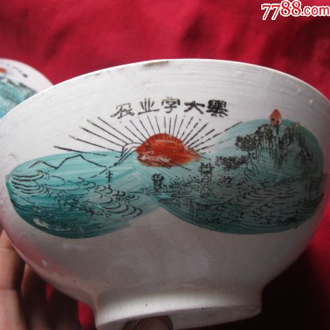 彩绘好品农业学大寨一大号碗