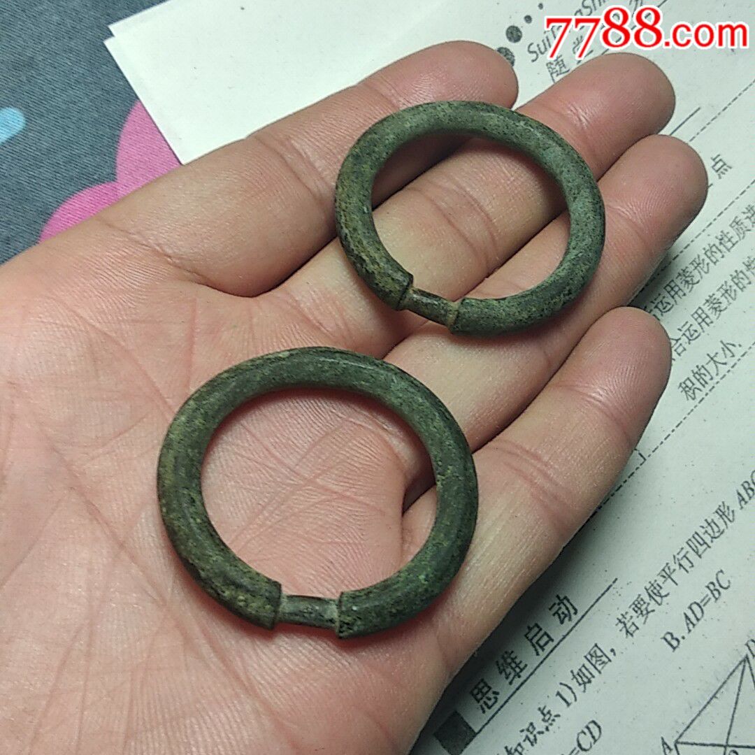 辽金时期带工铜环一对_铜杂件【记忆一九八零】_第3张_7788瓷器