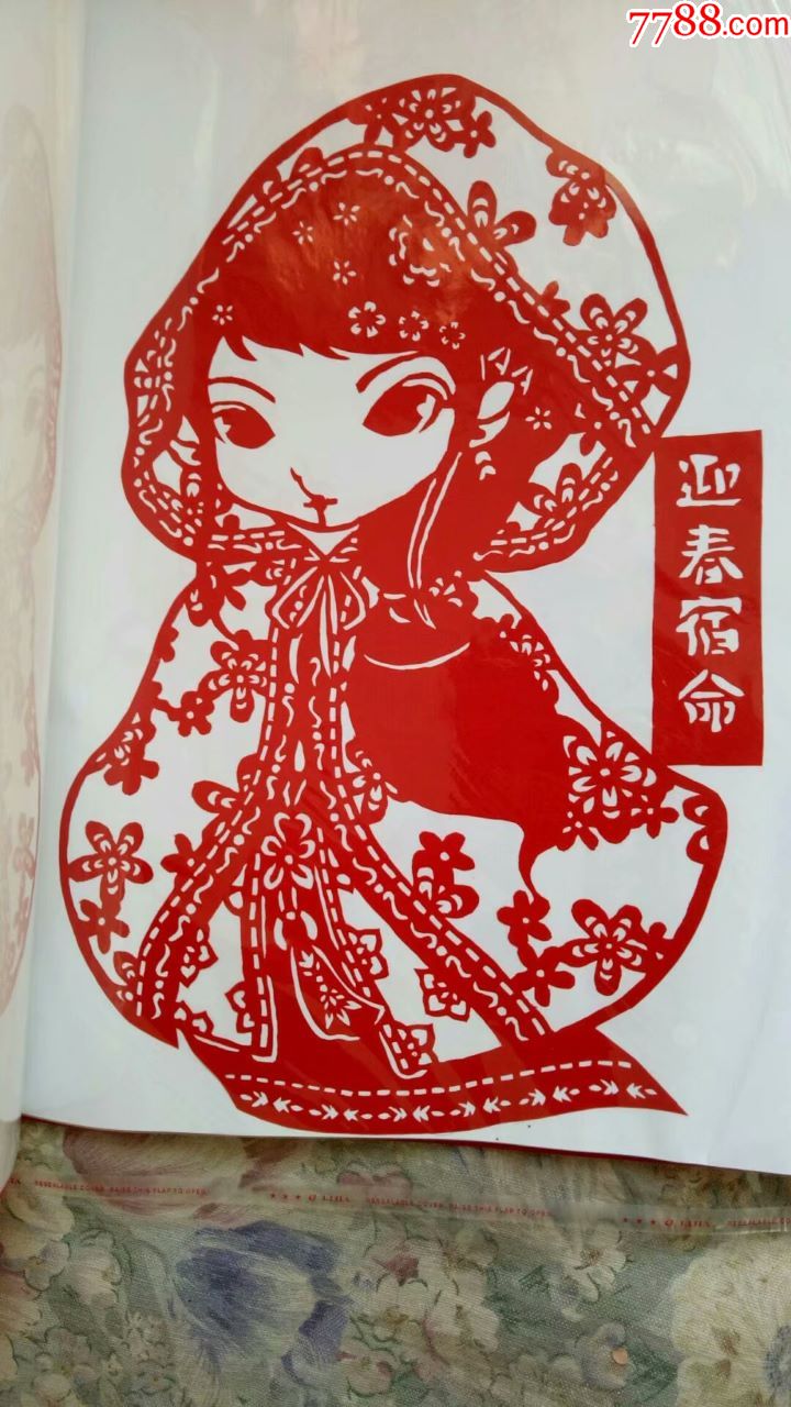 手工剪纸一套一套12个a3大小装册成套