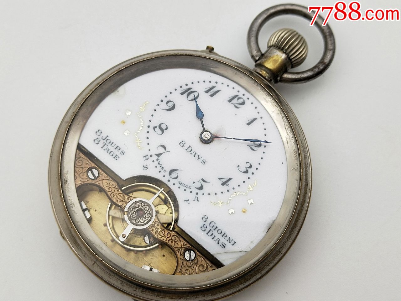 【宝玑螺旋摆轮】瑞士ancre★8天怀表【5项专利★巨型扇叶8日链】独创