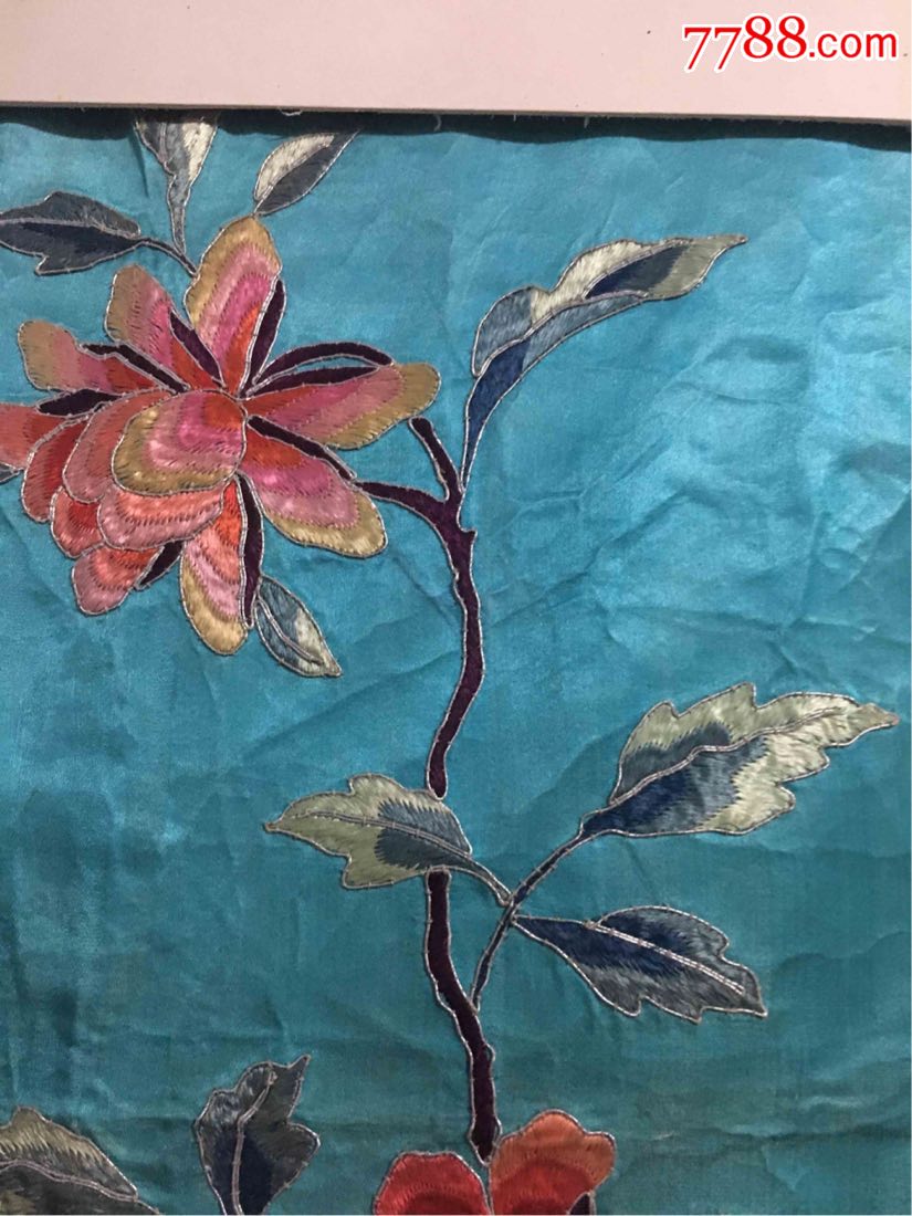 刺绣民国简单装裱二手老货怀旧收藏影视道具