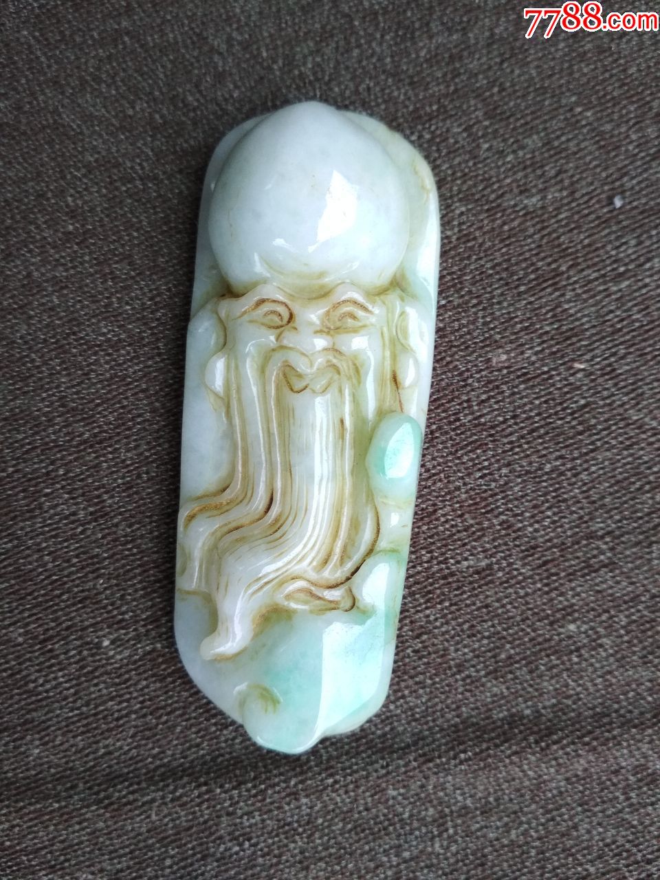 包a翡翠雕寿星把件
