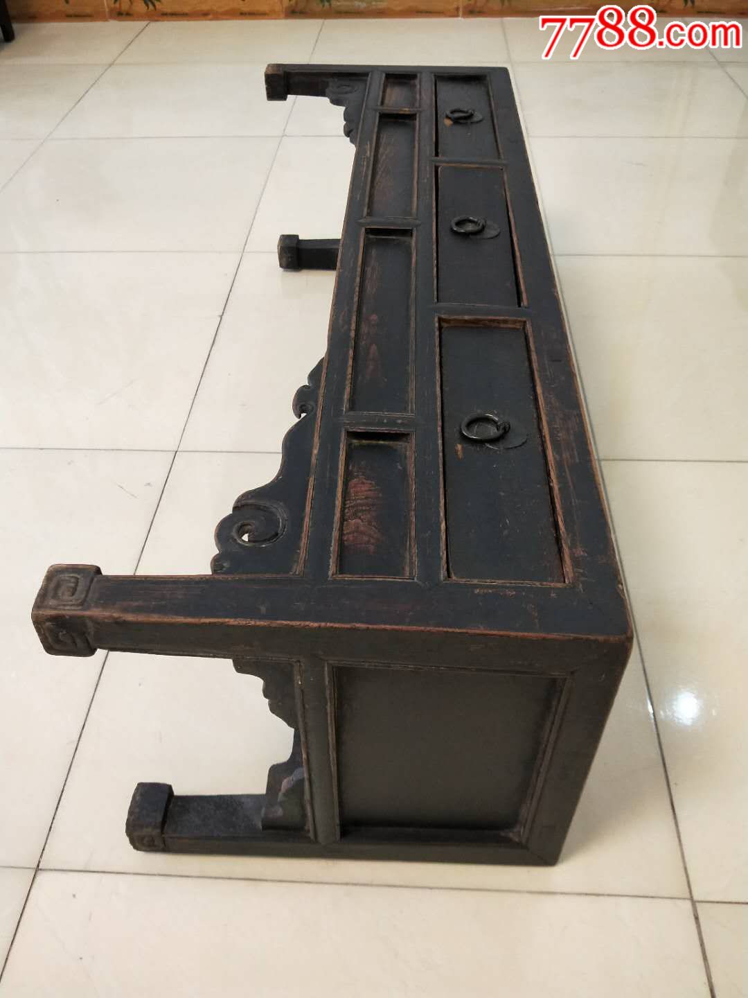 清代炕机,楸木材质,实物胜图,使用极品,完美典雅,收藏超值.[强][强]