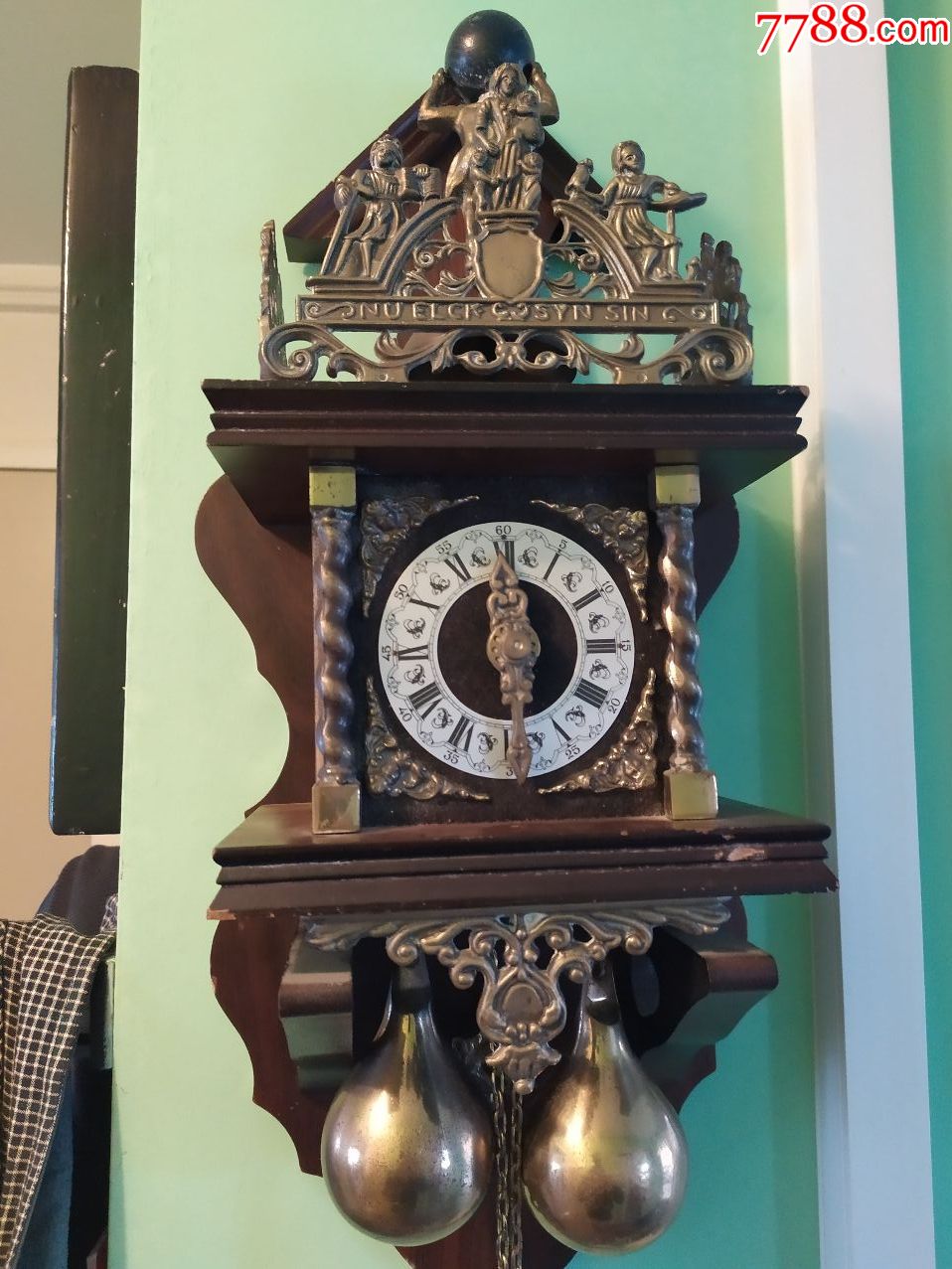 荷兰吊锤报时打玲挂钟,(残件)英国邮寄!