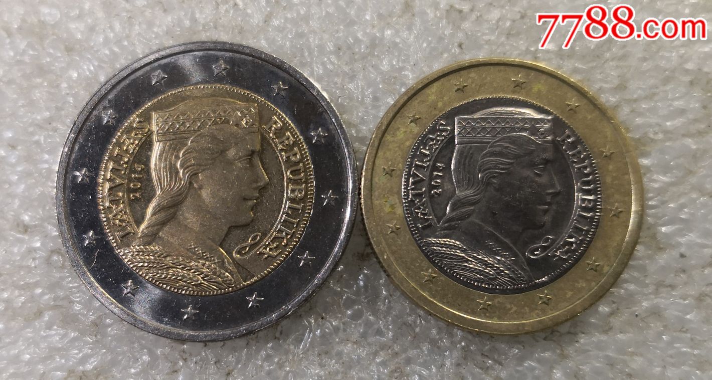 拉脱维亚欧元硬币图片
