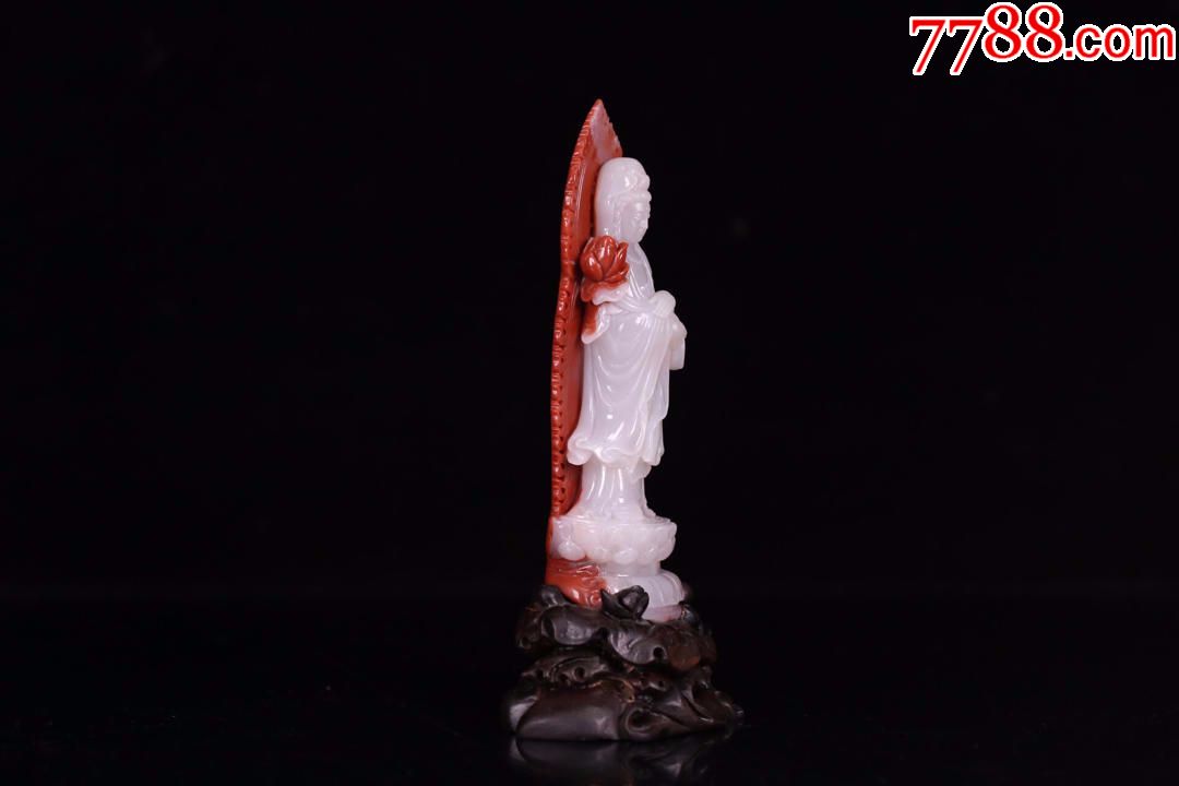 清老玛瑙观音摆件