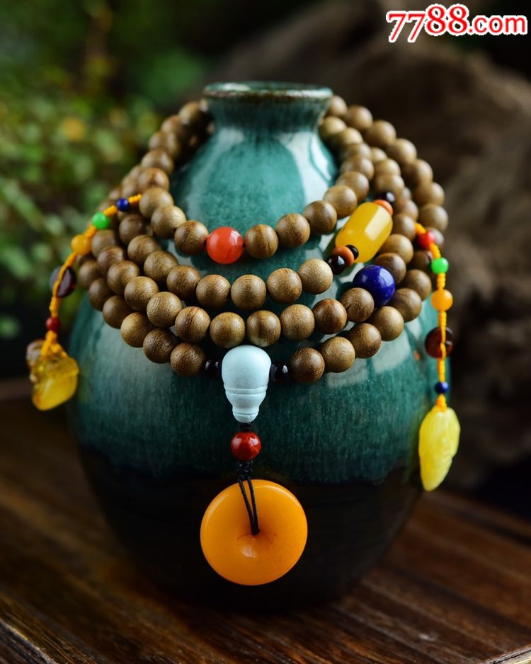 【沉香蜜蜡多宝篇】印尼加里曼丹岛8mm108颗佛珠手串