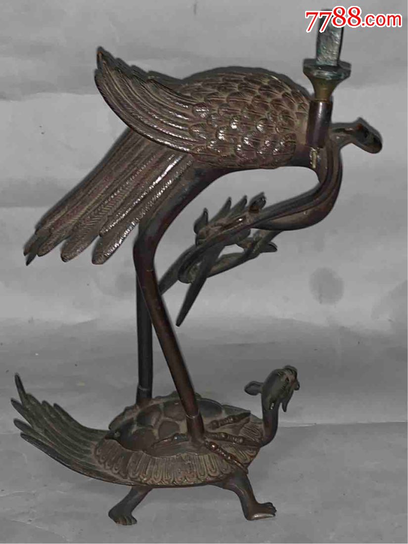 龟鹤延年烛台摆件