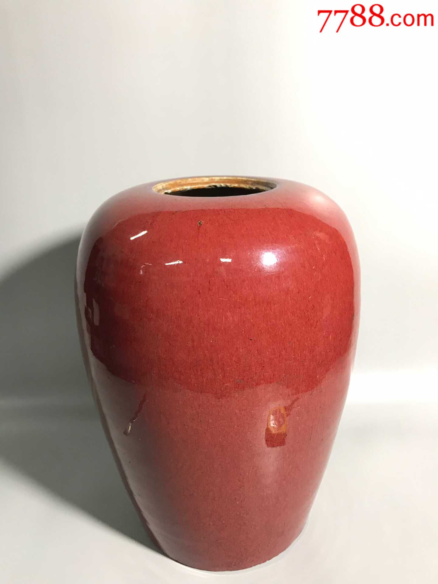 清代康熙郎窑红釉大瓶