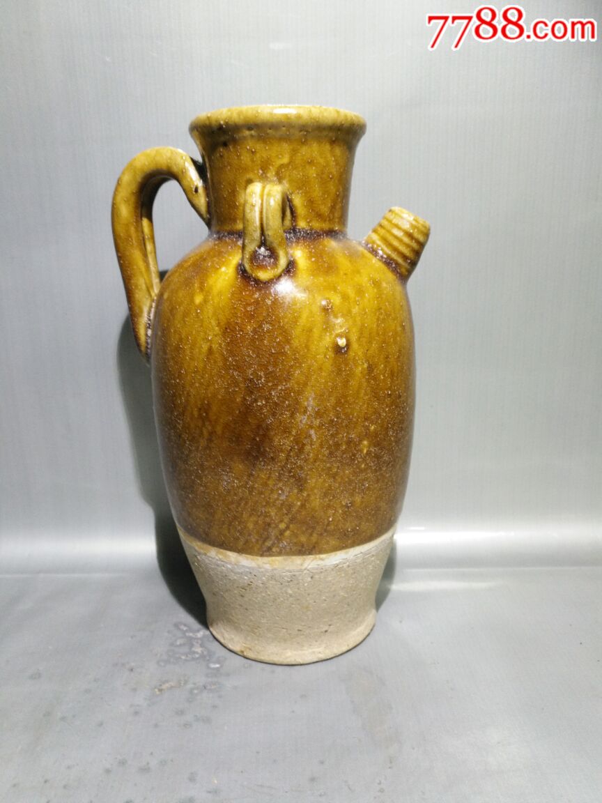 唐黄釉执壶